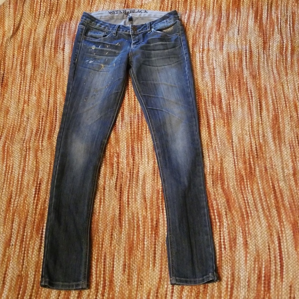 V‎ star vanilla star paint splatter jeans 3